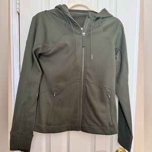 Like new Sage Green Athleta Unstoppable Fleece Lined Hooded ZipUp Jacket